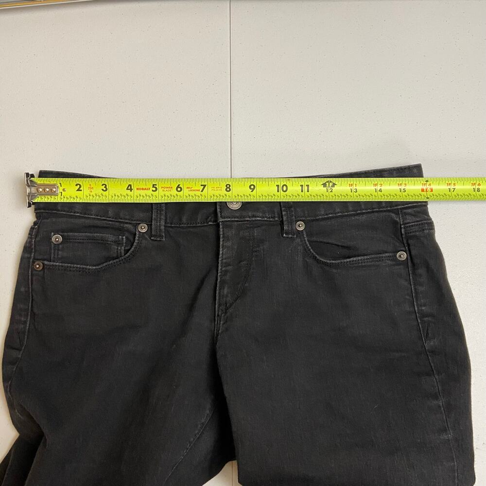 Ann Taylor Loft Black Denim Stretch Curvy Flare Jeans Size 6 Minimalist Staple - Picture 8 of 11